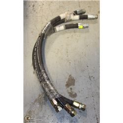 4) LOT OF 3 1" GAS & PROPANE HOSES AS THEY COME
