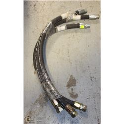 4) LOT OF 3 1" GAS & PROPANE HOSES AS THEY COME
