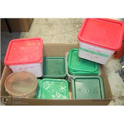 LARGE BOX OF DRY-GOODS STORAGE BINS
