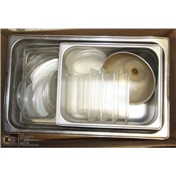 LOT OF FULL-PAN STEEL INSERTS + 1/3 INSERTS