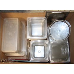 LOT OF ASSORTED STEEL + PLASTIC INSERTS