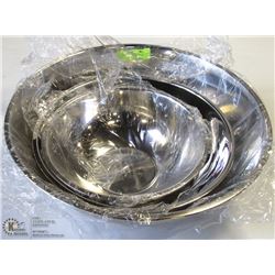 LOT OF 3 NEW HEAVY DUTY MIXING BOWLS
