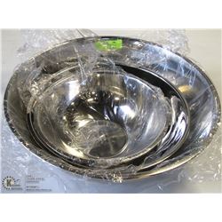 LOT OF 3 NEW HEAVY DUTY MIXING BOWLS