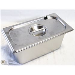 ME#5 SS FOOD PAN 1/3 SIZE 6" DEEP WITH LID