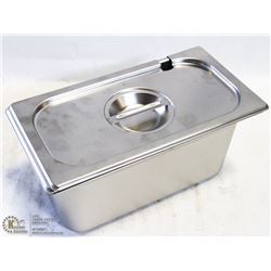 ME#5 SS FOOD PAN 1/3 SIZE 6" DEEP WITH LID