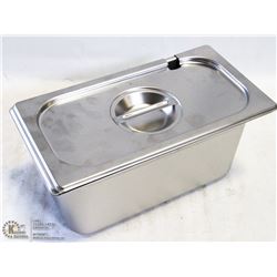 ME#5 SS FOOD PAN 1/3 SIZE 6" DEEP WITH LID