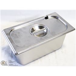 ME#5 SS FOOD PAN 1/3 SIZE 6" DEEP WITH LID
