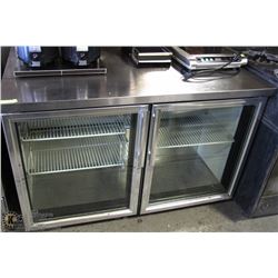 2 DOOR UNDER COUNTER GLASS DOOR COOLER