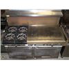 Image 1 : GARLAND 4 GAS BURNER AND FLAT TOP GRILL
