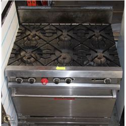 VULCAN 6 BURNER GAS STOVE WITH OVEN