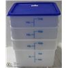 Image 1 : LOT OF 3 NEW 12QT INGREDIENT BINS WITH LIDS