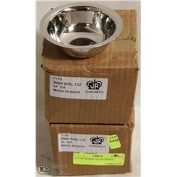 LOT OF 48 NEW 3OZ SS BOWLS