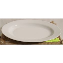 LOT OF 12 NEW 11-3/4" GLASS OVAL PLATTERS