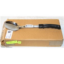 LOT OF 12 NEW 13" SS SOLID BASTING SPOONS