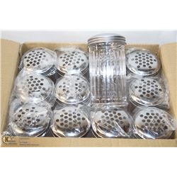 LOT OF 36 NEW 12OZ CHEESE SHAKERS (SZ:S HOLES)