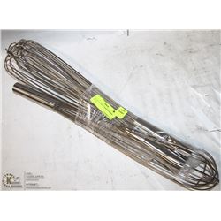 LOT OF 3 NEW 20" FRENCH WHIPS, 18/8 SS