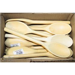 LOT OF 36 NEW 9.5" WOODEN SPOONS