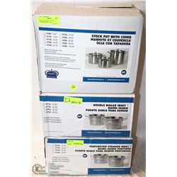 NEW 12QT STOCK POT WITH STEAMER BASKET AND