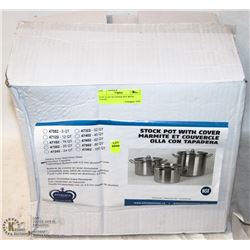 NEW 20 QT SS STOCK POT WITH COVER