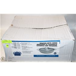 NEW 25QT HEAVY DUTY SS BRAZIER STOCK POT