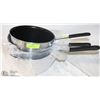 Image 1 : LOT OF 3 NEW HD COATED ALUMINUM SAUCE POTS