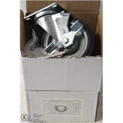 LOT OF 4 NEW CASTERS - 2 LOCKING, 2