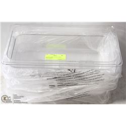 LOT OF 4 NEW 1/3 POLYCARB 4" DEEP INSERTS