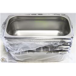 LOT OF 6 NEW 1/3 SIZE SS INSERTS