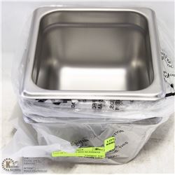 LOT OF 3 NEW 1/3 SIZE SS INSERTS