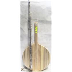 19" ROUND WOOD PIZZA PEEL AND