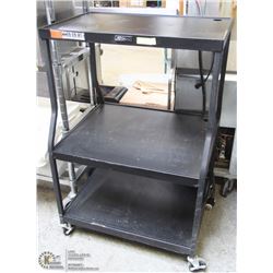 3 SHELF UTILITY STORAGE CART 32"X28"X49".