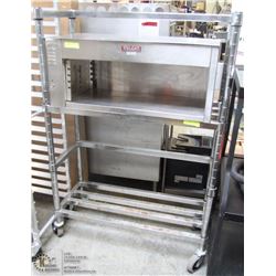 ROLLING 2 TIER KEG RACK.