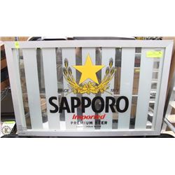 SAPPORO PREMIUM BEER SIGN 28"X18"