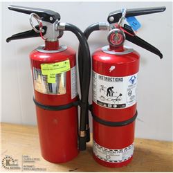 TWO 5LB FIRE EXTINGUISHERS. ON CHOICE