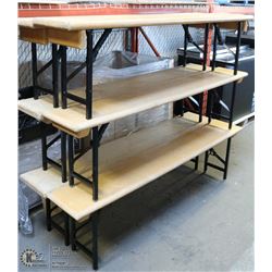 6 PLUS 1 SOLID WOOD FOLDING BENCHES