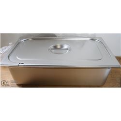 ME#8 SS FOOD PAN FULL SIZE 6" DEEP WITH LID