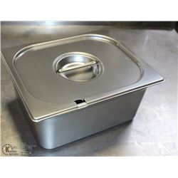 ME#9, STAINLESS STEEL FOOD PAN 1/2 SIZE 6" DEEP W/