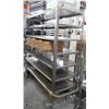 Image 1 : 2) STAINLESS STEEL SHELVES ON WHEELS