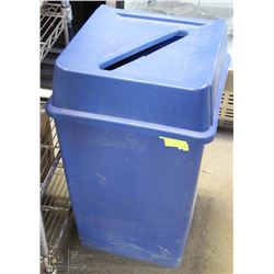 BEVERAGE CONTAINER RECYCLE BINS WITH LIDS