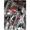 Image 1 : BIN OF ASSORTED KITCHEN LADLES AND STRAINERS