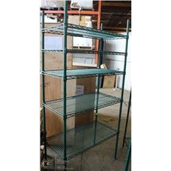 5 TIER GREEN METAL RACK ON CHOICE