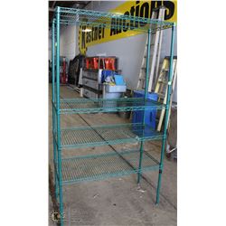 4 TIER GREEN METAL RACK 42" X 74"