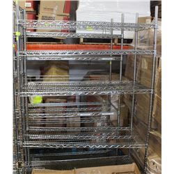 5 TIER METAL RACK ON WHEELS 48" X 77"