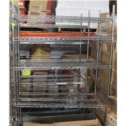 6 TIER METAL RACK ON WHEELS 48" X 77"