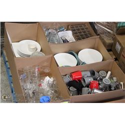 PALLET OF ASSORTED GLASSWARES