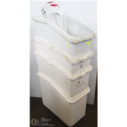 LOT OF 3 STORAGE CONTAINERS ON WHEELS