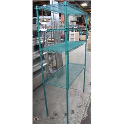 4 TIER GREEN METAL RACK 42" X 74"