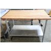 30"X48" BUTCHER BLOCK PREP TABLE METAL STAND 34"H