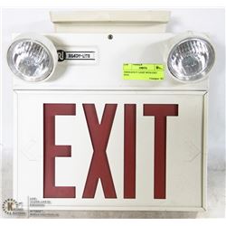 EMERGENCY LIGHT WITH EXIT SIGN. ON CHOICE