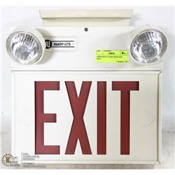 EMERGENCY LIGHT WITH EXIT SIGN. ON CHOICE